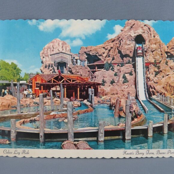 Vintage Postcard - Calico Log Ride Knott's Berry Farm - Dexter Press - Picture 4 of 4